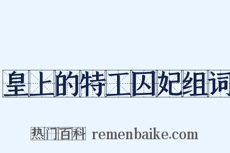 皇上的特工囚妃组词是什么意思的图片